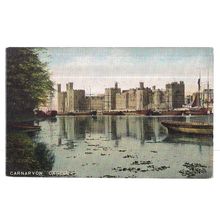 CARNARVON CASTLE, WALES used antique postcard by B. B. 1908 pm /