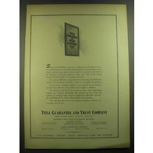 1946 Title Guarantee and Trust Company Ad - Safety, dependability, permanence