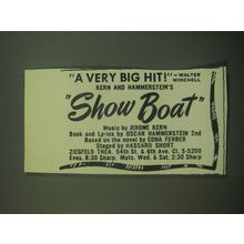 1946 Show Boat Musical Ad - A very big hit! - Walter Winchell