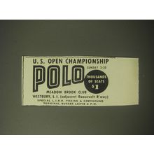 1948 Meadow Brook Club Ad - U.S. Open Championship Polo