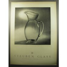 1951 Steuben Glass Crystal Water Pitcher Advertisement