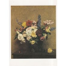 The Rosy Wealth Of June Fantin Latour Painting Postcard