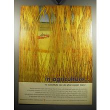 1957 Kennecott Copper Ad - In agriculture.. no substitute can do