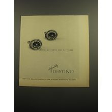 1960 Destino Jewelry Advertisement - Destino Synthetic Star Sapphires