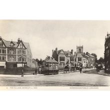 Moseley Village in Victorian 1895 Birmingham Rare Photo Postcard