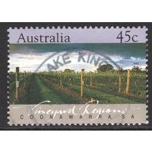 AUSTRALIA 1992: VINEYARD REGIONS - 45c COONAWARRA, SA USED (G8)