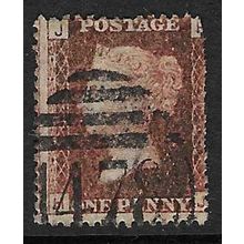 GB 1858 QUEEN VICTORIA 1d RED PLATE 200 USED SG43 / 44 " HJ "
