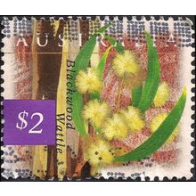 AUSTRALIA, FLOWERS, Blackwood Wattle, violet 1996, $2, #2