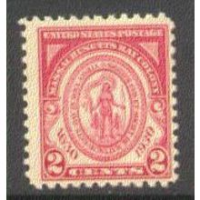 682 2c Massachusetts Just Clears MNH Q0151
