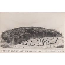 Celtic Chieftan Homestead Model Isle Of Man Manx Museum Roman Rome Old Postcard
