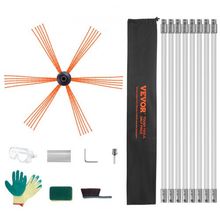 26 Feet Chimney Sweep Kit, w/ 8Reinforced Nylon Flexible Rods, Ergonomic Chi...