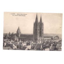 ABBEY OF ST, ETIENNE,CAEN, FRANCE vintage unused postcard
