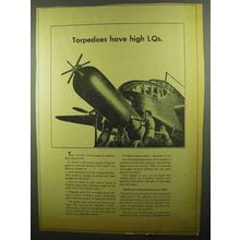 1942 Gulf Oil Ad - Torpedoes Have High I.Qs.