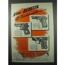 1953 Beretta Pistol Ad - Plinker, Minx, Banta, Puma