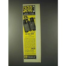 1973 Tasco Safari 3 Binoculars Ad - Roof Prism