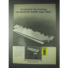 1973 Schick Super II Razor Ad - Break Double-Edge Habit