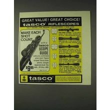 1973 Tasco Scopes Ad - 630V, 663A, 667V, 627W, 619W