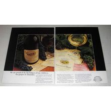 1979 Almaden Wine Ad - Proud Birthdates of Children