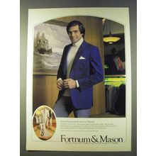1979 Fortnum & Mason Suede Jacket & Check Trousers Ad