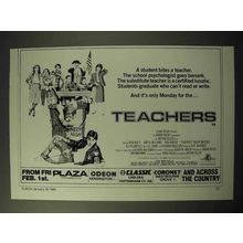 1985 Teachers Movie Ad - Student Bites a Teacher