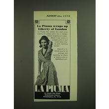 1974 La Piuma Liberty of London Dress Advertisement