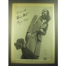 1945 Burlington Mills Fashion Ad - Lined with Bur-Mil Rayon Twill