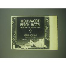 1945 Hollywood Beach Hotel Advertisement