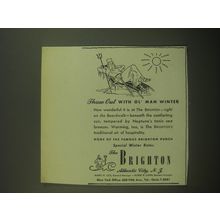 1946 The Brighton Hotel Atlantic City Ad - Thaw out with Ol' Man Winter
