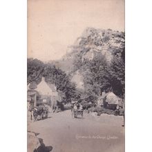 Entrance To The Gorge Cheddar Posh Ladies Transport Old Postcard