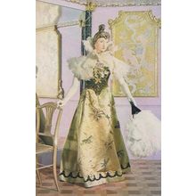 Victorian Feather Cape Ball Dress Bath Avon Waxwork Somerset Costume Postcard