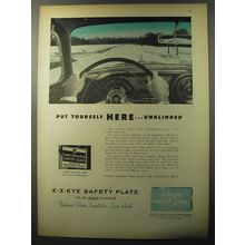 1953 Libbey Owens Ford E-Z-Eye Safety Plate Glass Ad - Put yourself here..