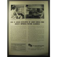 1953 Libbey Owens Ford Glass Ad - New TV Screen developed by Libbey-Owens-Ford