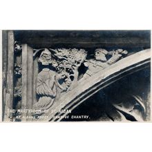 The Martydom Of St Alban Herts Antique Sculpture Postcard