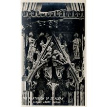 The Shrine Martydom Of St Alban Herts Antique Sculpture Postcard