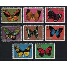 Ajman Butterflies 8v 1971 MNH MI#747A-754A