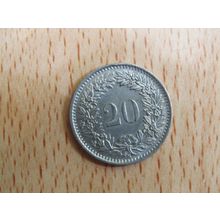 Switzerland 1966 20 Rappen Coin