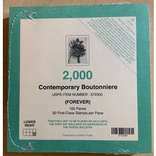 Wedding Boutonniere Full Sealed Pad of 100 Sheets (2000 Stamps) Scott 5457
