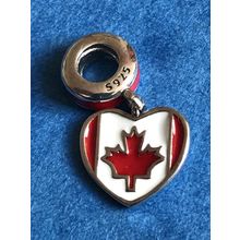 Genuine 925 Silver Canada Charm for Pandora bracelet comes in cute velvet pouch