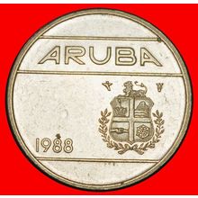 Ⰶ NETHERLANDS (1986-2023): ARUBA ★ 25 CENTS 1988! BEATRIX ★LOW START★NO RESERVE