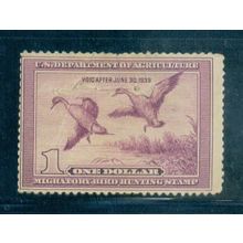 RW5 $1 Pintail Drake and Hen Alighting Average MNG C0988