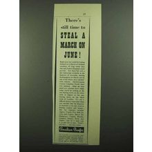 1939 Canadian Pacific Cruise Ad - Steal a March on June