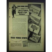 1940 New York State Tourism Ad - World's Fair Visitors