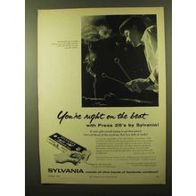 1956 Sylvania Press 25 Flashbulbs Ad - On the Beat