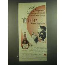 1945 DeKuyper Delecta Liqueur Ad - Distinguished entertaining calls for this