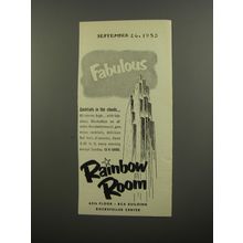 1953 Rainbow Room Club Ad - Fabulous