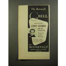 1953 Hotel Roosevelt Ad - The Roosevelt Grill Return Engagement Lenny Herman