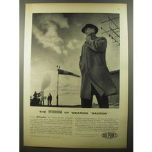 1954 Du Pont Dacron Alligator All-Weather Coat Ad - The wisdom of wearing Dacron