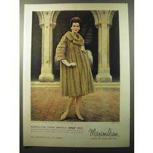 1960 Maximilian Fur Coat Advertisement - Perfection from America Emba Mink