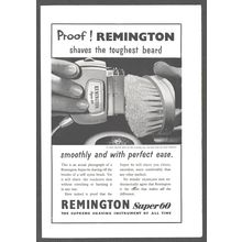REMINGTON Super 60 ELECTRIC SHAVER :- Original Vintage 1957 Advert ~ POST FREE
