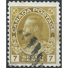 Canada 1915 SG208 7c Olive-Yellow Good/Fine Used.. ..